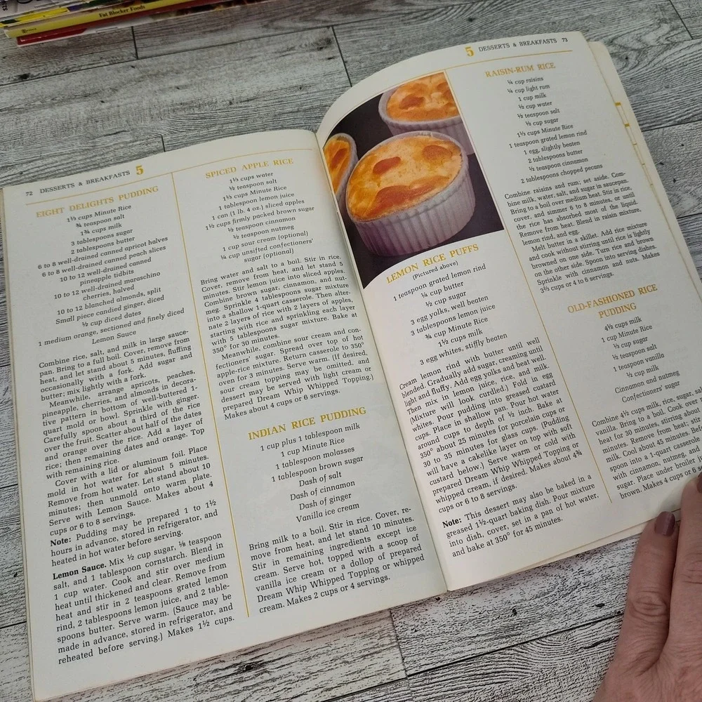 Timeless Recipes with Minute Rice Cookbook 1965 Booklet Soup to Desserts Vtg MCM